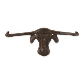 Cast Iron Longhorn Cattle Wall Hook