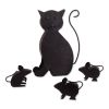 Cat and Mice Metal Garden Sculpture Set