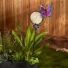 Metal Thermometer Garden Stake - Butterfly