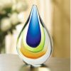 Bright Art Glass Tear Drop Sculpture