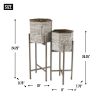 Galvanized Sheet Metal Rustic Plant Stand Set - Hexagon