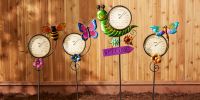 Metal Thermometer Garden Stake - Snail