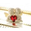 Cherubs Figurine with Heart Gem