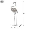 Galvanized Metal Rustic Flamingo Garden Decor