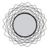 Metal Geometric Wall Mirror - Black