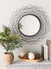 Metal Geometric Wall Mirror - Black