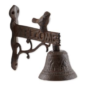 Cast Iron Welcome Sign Bracket with Bird and Bell