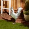 Galvanized Metal Rooster Garden Sculpture