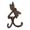 Cast Iron Dragonfly Wall Hooks - Set of 2