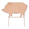 Corrugated Metal Garden Stake - Pig