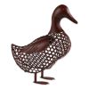 Open Geometric Frame Metal Duck Sculpture