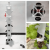 Home Garden Vertical Hydroponic Grow System Kit 7 Layers 56 Holes Aeroponics Twin Towers with Wheel for Strawberry Lettuce Herb