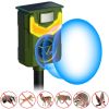 Solar Ultrasonic Animal Repeller with Flame Light USB Charge Motion Sensor Animal Repellent Chaser IP55 Waterproof Dog Raccoon Fox Skunk