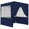 Professional Party Tent with Side Walls 6.6'x6.6' Blue 0.3 oz/ft²