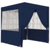 Professional Party Tent with Side Walls 8.2'x8.2' Blue 0.3 oz/ft²