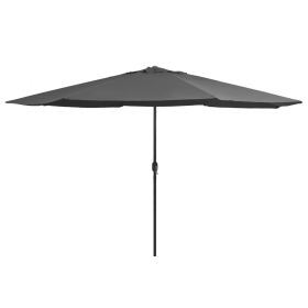 Outdoor Parasol with Metal Pole 157.5" Anthracite