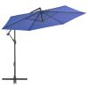 Cantilever Umbrella with Aluminum Pole 118.1" Blue