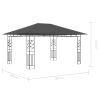 Gazebo with Mosquito Net 13.1'x9.8'x9' Anthracite 0.6 oz/ft²