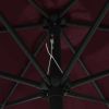 Outdoor Parasol with Aluminum Pole 106.3"x96.9" Bordeaux Red