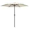 Outdoor Parasol with Aluminum Pole 106.3"x96.9" Sand White