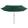 Outdoor Parasol with Metal Pole 157.5" Green