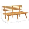 Patio Bench with Cushions 45.3" Solid Acacia Wood