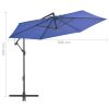 Cantilever Umbrella with Aluminum Pole 118.1" Blue