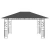 Gazebo with Mosquito Net 13.1'x9.8'x9' Anthracite 0.6 oz/ft²