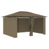 Garden Marquee with Curtains 13.1'x9.8' Taupe 0.6 oz/ft²