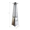 Living Source International Commercial Grade Pyramid Patio Heater (Stainless Steel)