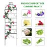 4 Pack Metal Garden Trellis 71" x 19.7" Rustproof Trellis for Climbing Plants Outdoor Flower Support Black