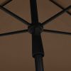 Garden Parasol with Pole 82.7"x55.1" Taupe