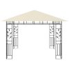 Gazebo with Mosquito Net 9.8'x9.8'x9' Cream 0.6 oz/ft²