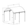 TOPMAX Outdoor Patio 13ft.Lx10ft.W Iron Carport Shelter Garage Tent, Garden Storage Shed with Anchor Kit, White