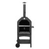 Outdoor Wood Fired Pizza Oven with Pizza Stone; Pizza Peel; Grill Rack; and Waterproof Cover for Backyard and Camping