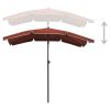 Garden Parasol with Pole 78.7"x51.2" Terracotta