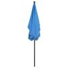 Garden Parasol with Pole 82.7"x55.1" Azure Blue