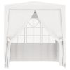 Professional Party Tent with Side Walls 8.2'x8.2' White 0.3 oz/ft²