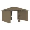 Garden Marquee with Curtains 13.1'x9.8' Taupe 0.6 oz/ft²