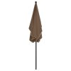 Garden Parasol with Pole 82.7"x55.1" Taupe