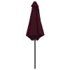 Outdoor Parasol with Aluminum Pole 106.3"x96.9" Bordeaux Red