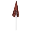 Garden Parasol with Pole 78.7"x51.2" Terracotta