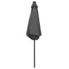 Parasol with LED Lights and Aluminum Pole 106.3" Anthracite