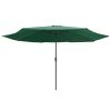 Outdoor Parasol with Metal Pole 157.5" Green