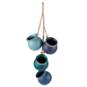 Dangling Pots Decor in Blue Tones