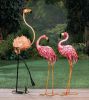 Bright Flamingo Yard Art - Looking Back