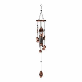 26-inch Bronze Wind Chimes with Bells and Cats