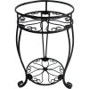 2 Tier Plant Stand, Metal Potted Holder Rack, Indoor Outdoor Multiple Flower Pot Shelf