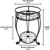 2 Tier Plant Stand, Metal Potted Holder Rack, Indoor Outdoor Multiple Flower Pot Shelf